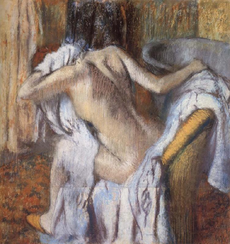 Germain Hilaire Edgard Degas After the Bath,Woman Drying Herself Norge oil painting art